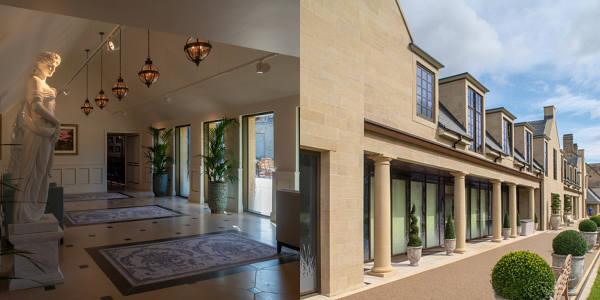 Interior and exterior photos of Grantley Hall, North Yorkshire