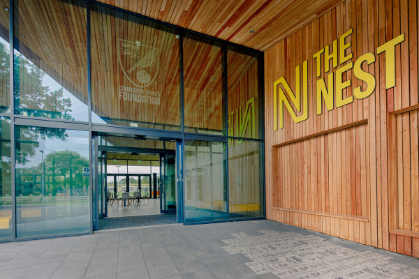 Exterior photo of The Nest Entrance